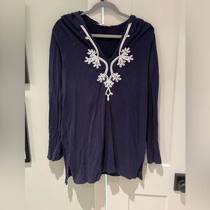 Lilly Pulitzer hooded jersey tunic top